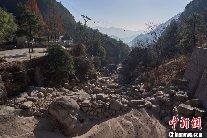 2019年黄山风景区桃花溪干旱情况 黄山风景区供图