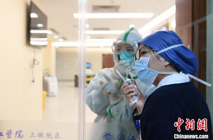 浙江医院某隔离病区。　李晨韵 摄