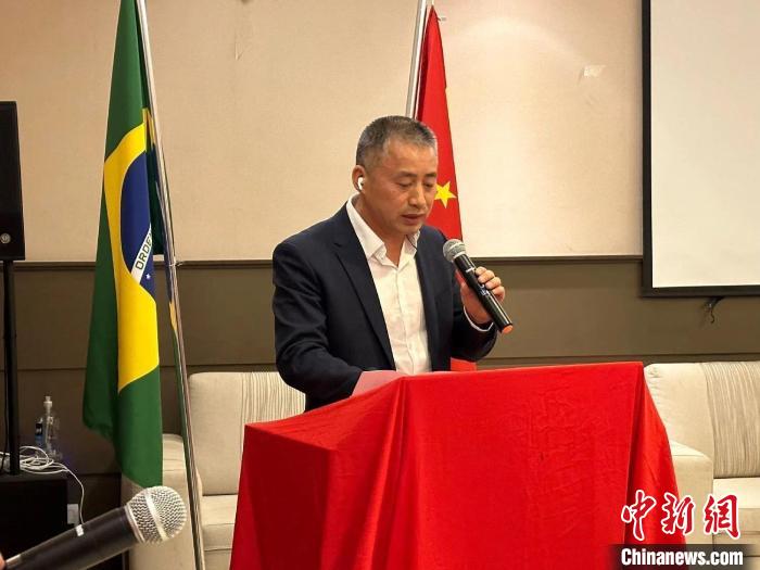 巴西华人协会会长叶周永。　中国驻圣保罗总领馆供图