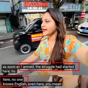 印度女网红来国内旅行，网上吐槽中国，遭华人网友和海外网友抨击