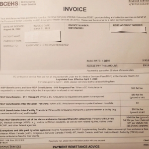 加拿大救护车费用供参考