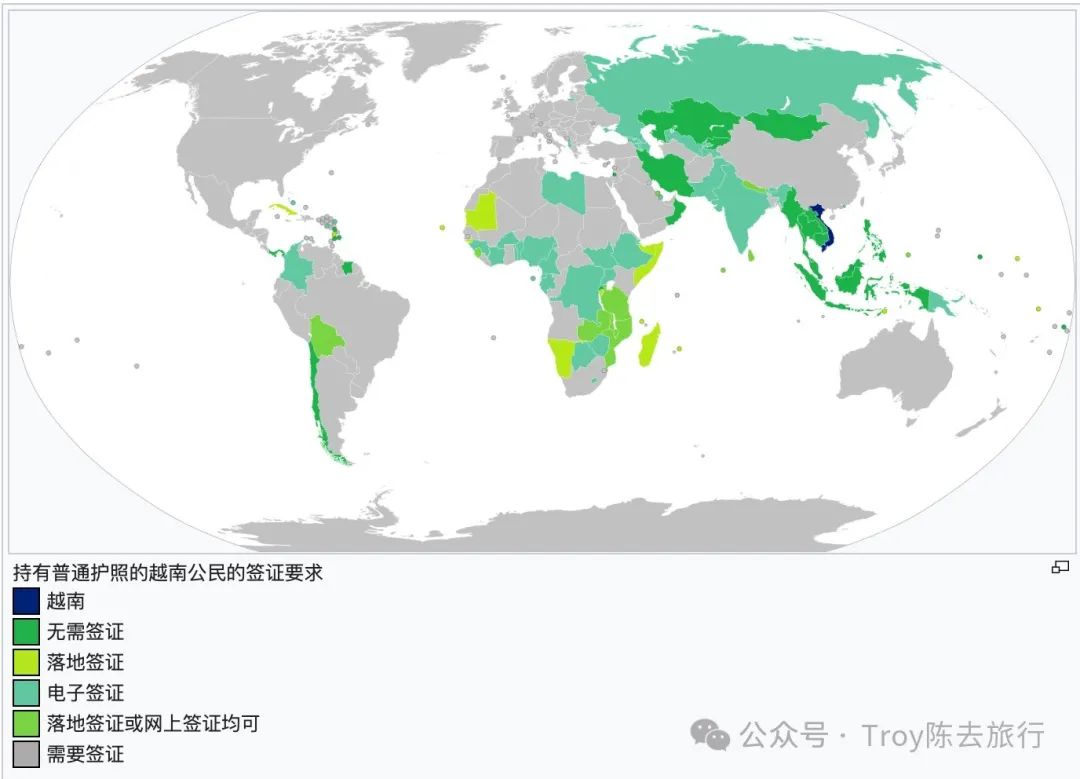 越南护照可免签国家/地区一览