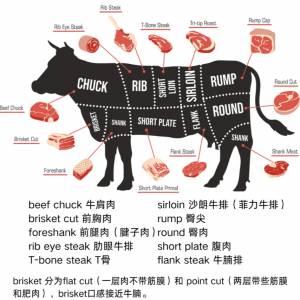 美国超市牛肉部位分类 | 中英文对照✅